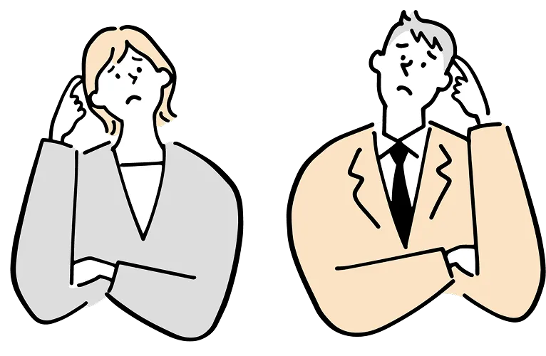 国民年金や社会的信用に悩む個人事業主・フリーランスのイラスト